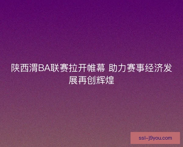 陕西渭BA联赛拉开帷幕 助力赛事经济发展再创辉煌